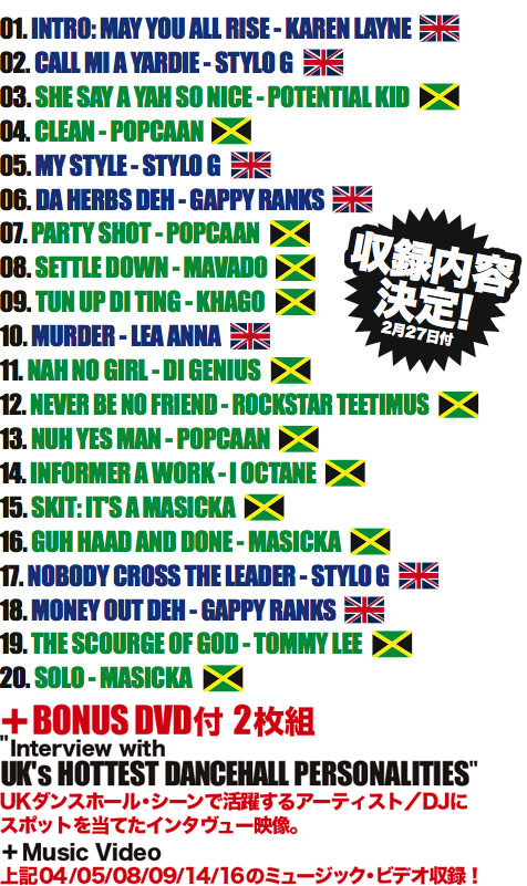 RAGGA RAGGA RAGGA!2012 SONG LIST